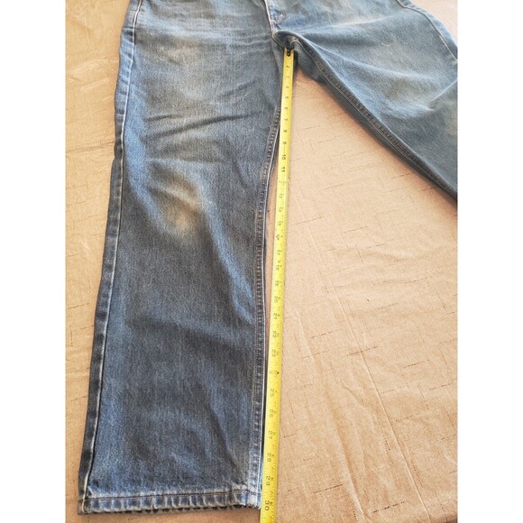 Carhartt FR Jeans Mens 38x32 (Fits 38x30) Blue Denim Flame Resistant Relaxed Fit - Picture 15 of 16